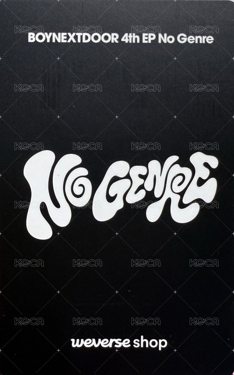 No Genre wvs 特別禮 特典卡 2 背面