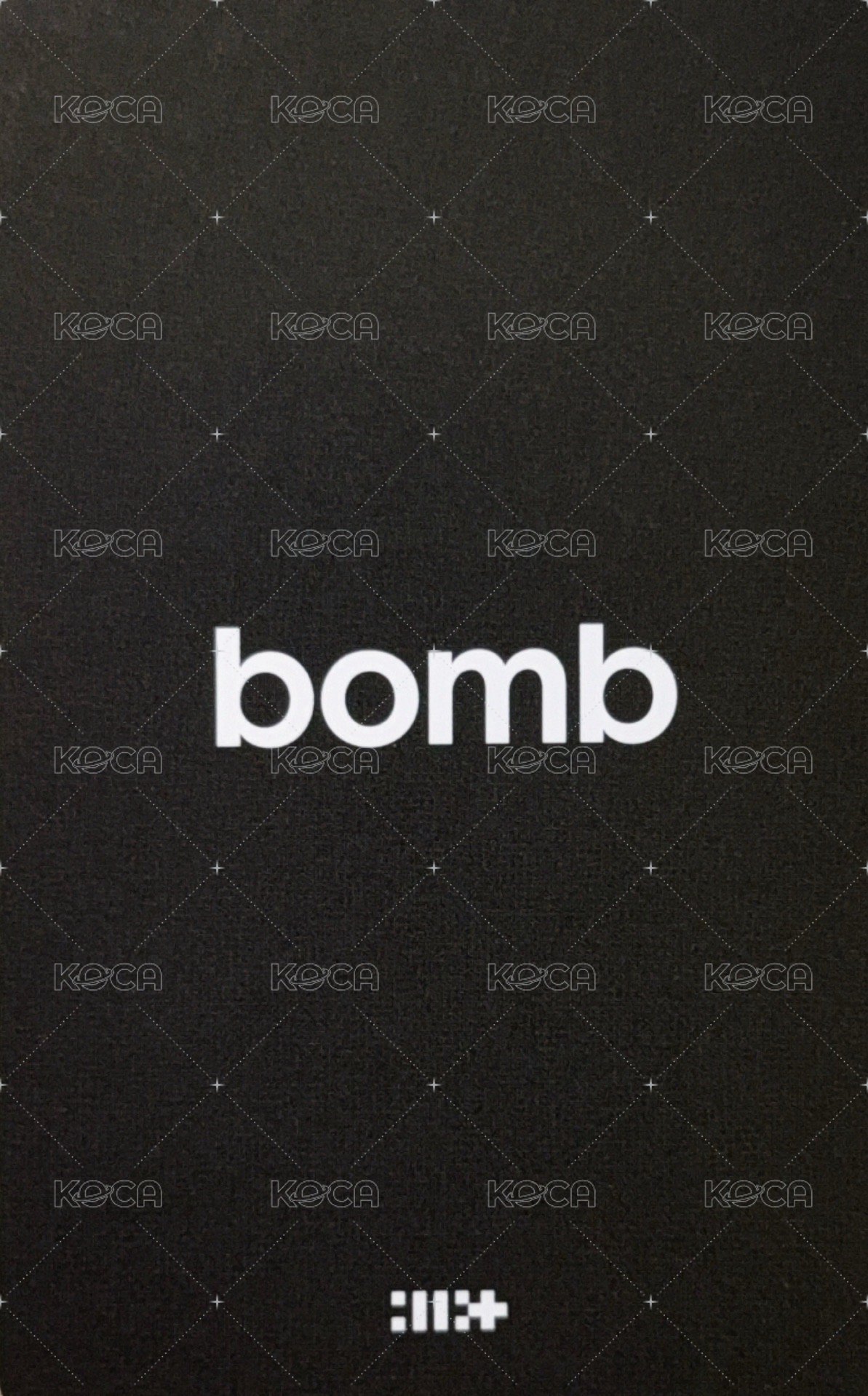 bomb 專輯卡 電子專 B ver. 背面