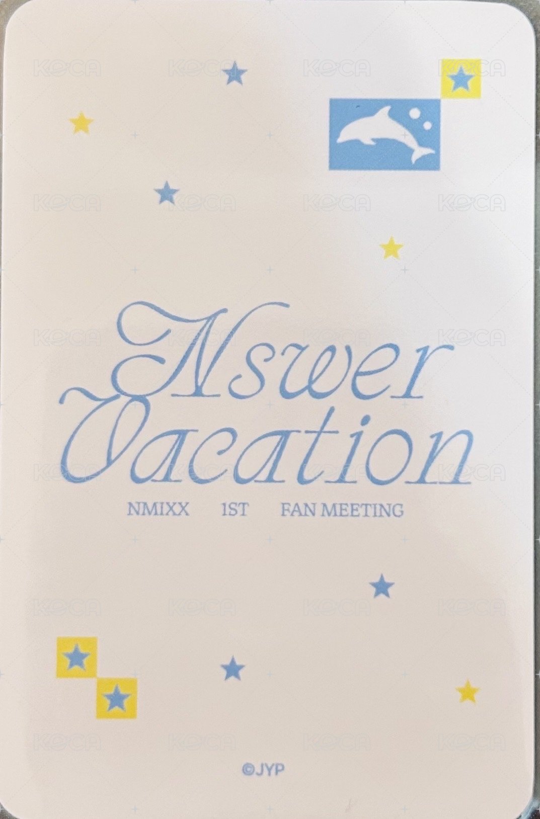 NSWER VACATION fans 線下 滿額卡 棒棒糖薛 背面