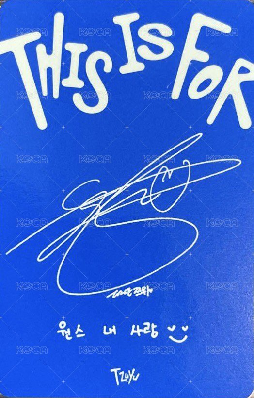 正規四 專輯卡 Polaroid ver. 藍版 背面