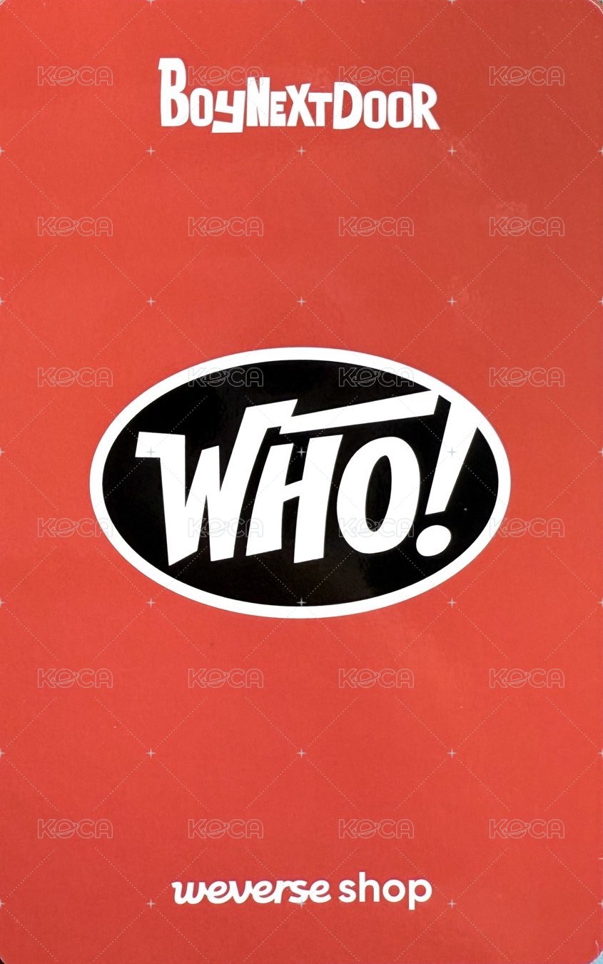 WHO! wvs 特典卡 閃卡 6 背面
