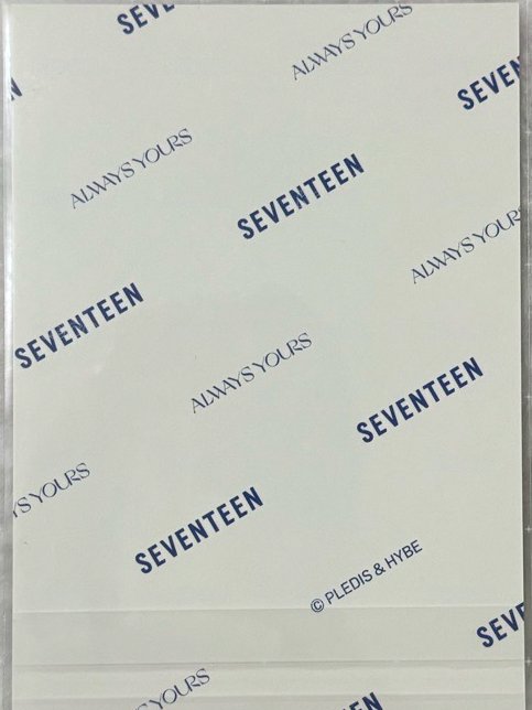 ALWAYS YOURS 生寫真  背面