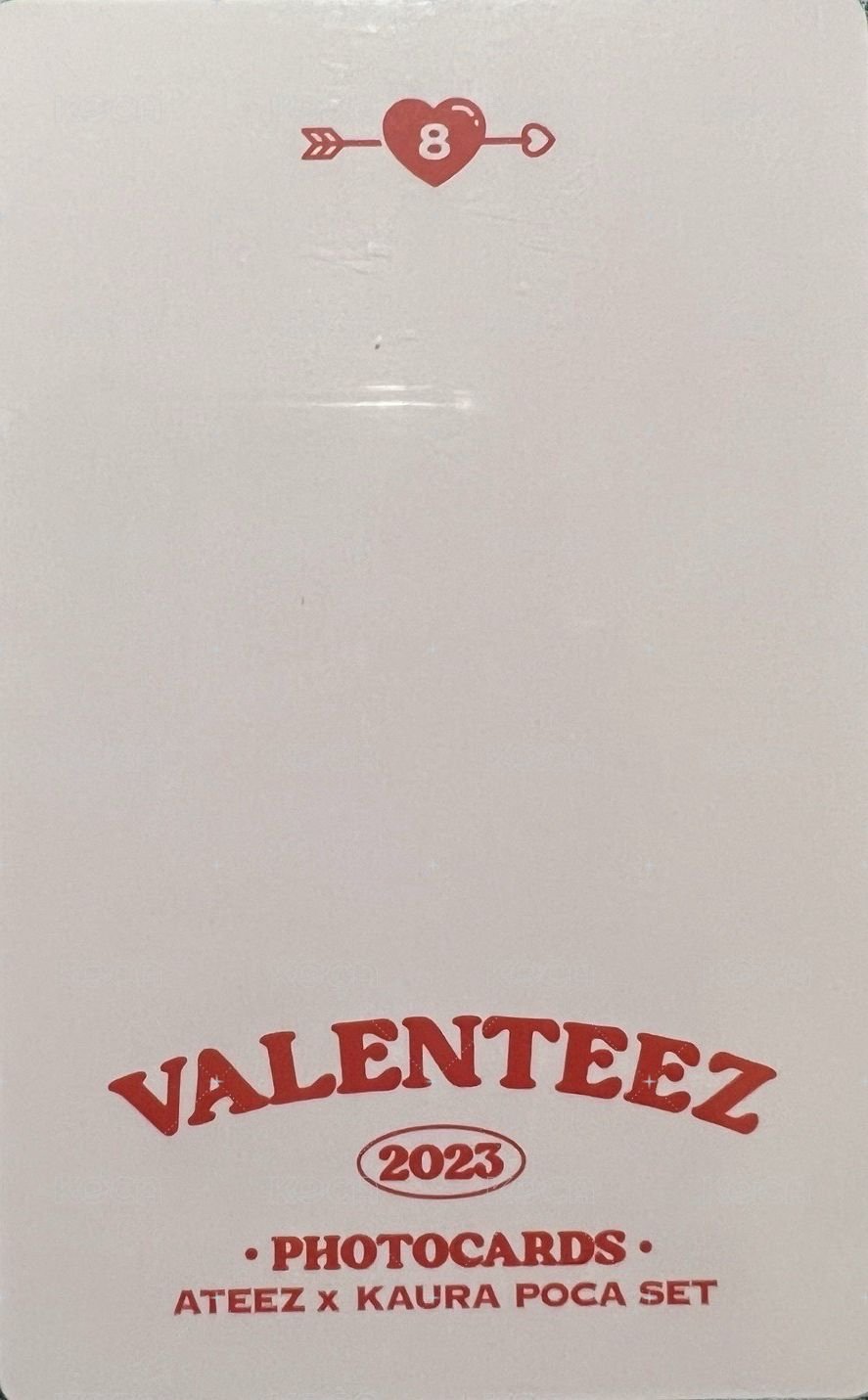 ATEEZ x KAURA VALENTEEZ POCA SET 周邊卡 VALENTEEZ 背面