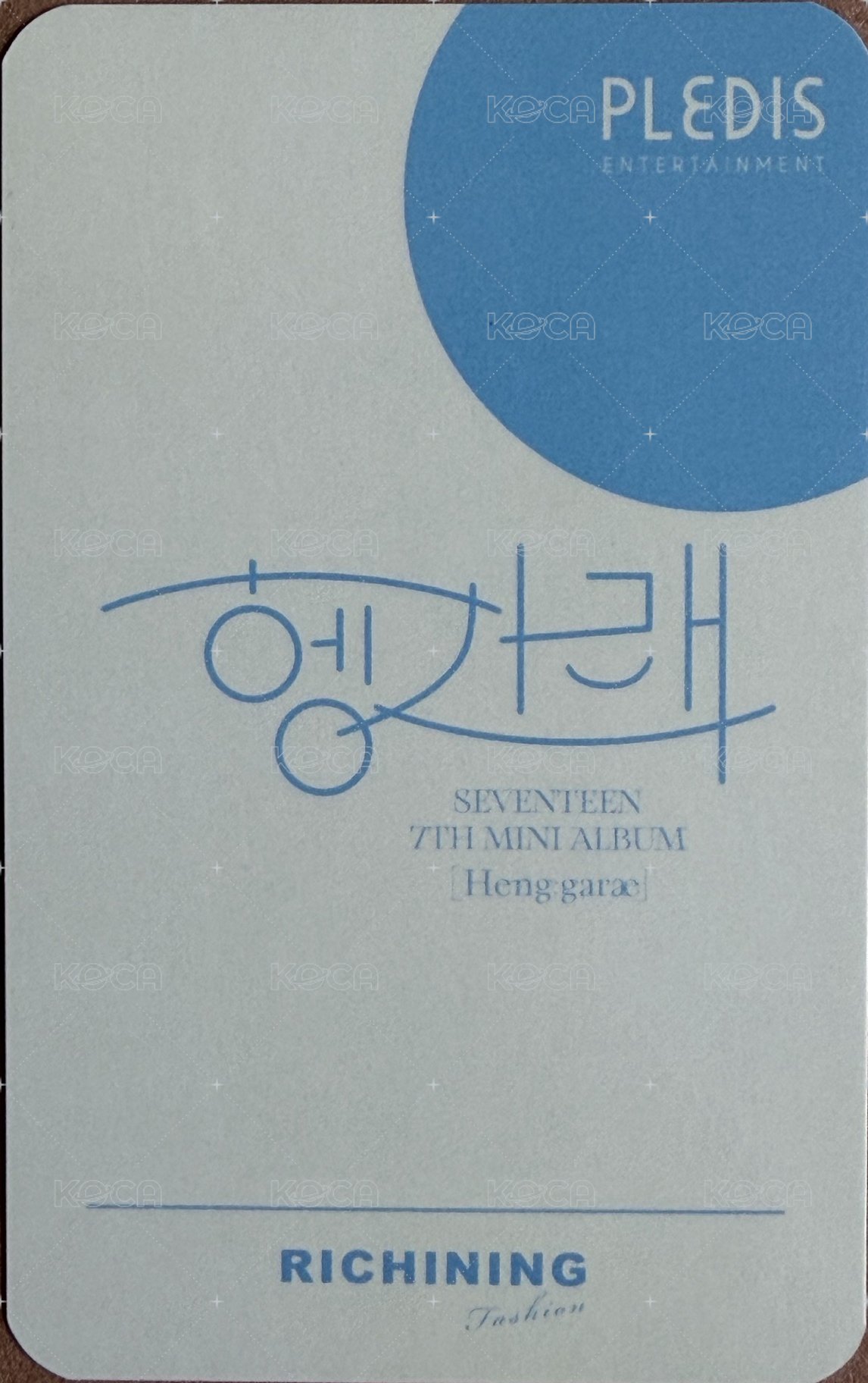 MINI7 RICHINING 簽售卡  背面