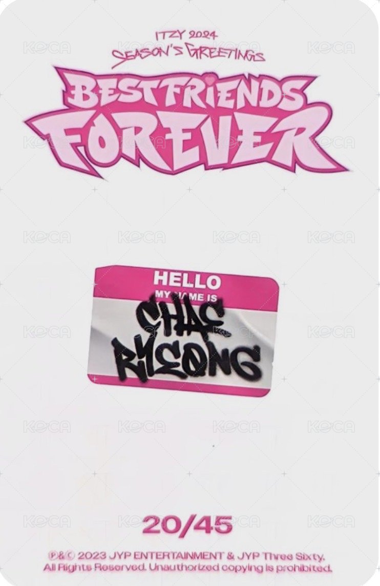 2024年曆 隨機卡  背面