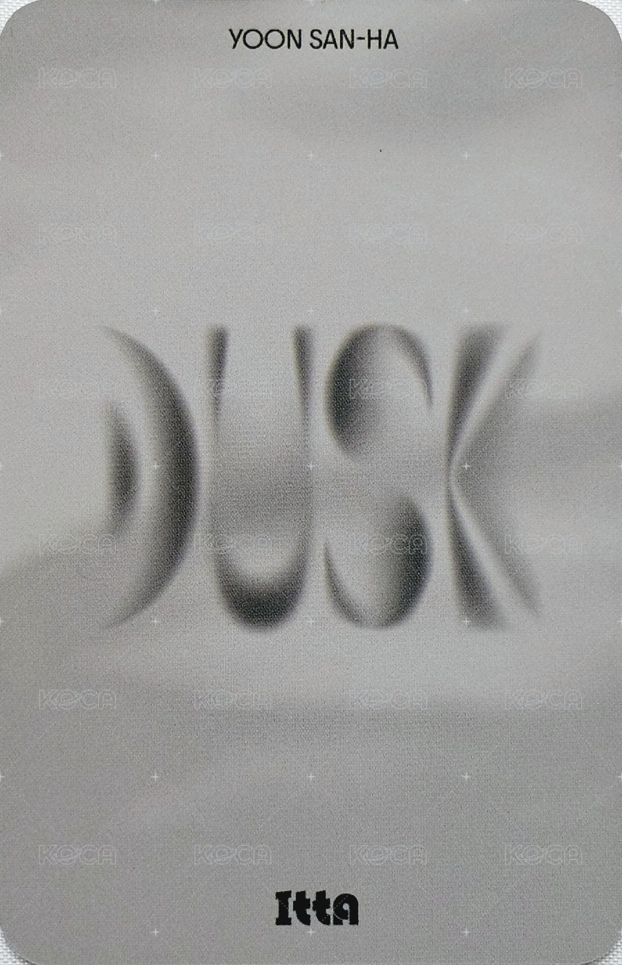 DUSK itta fs 1.0 簽售卡  背面