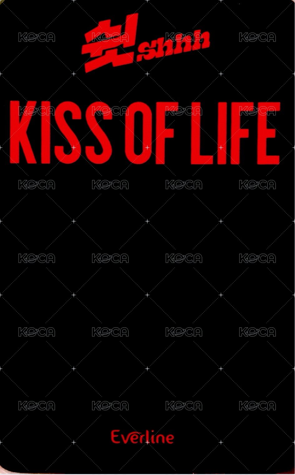 KISS OF LIFE el 特典卡 墨鏡茱莉 背面