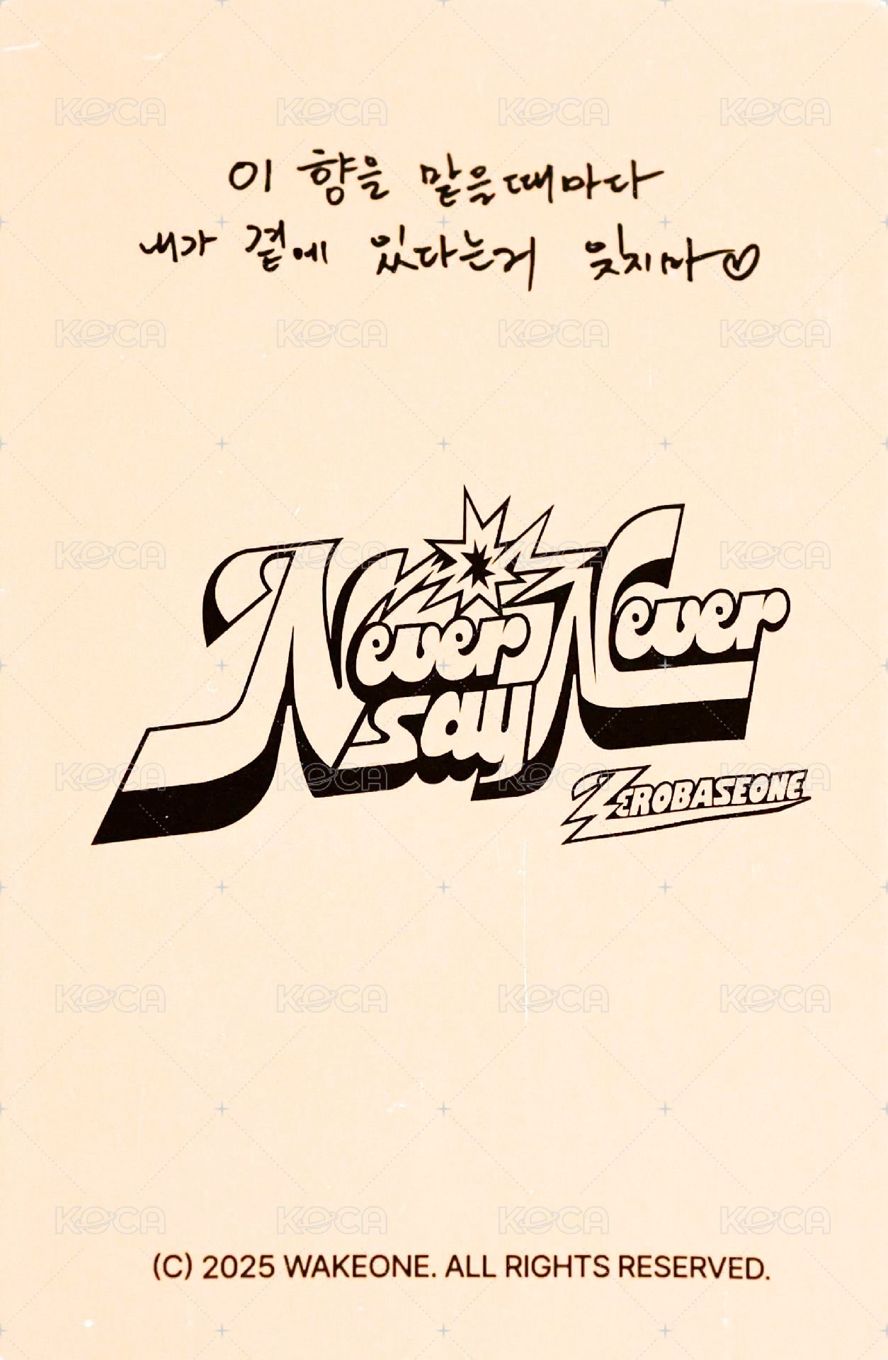 正規一 專輯卡 SCENTS ver. 背面