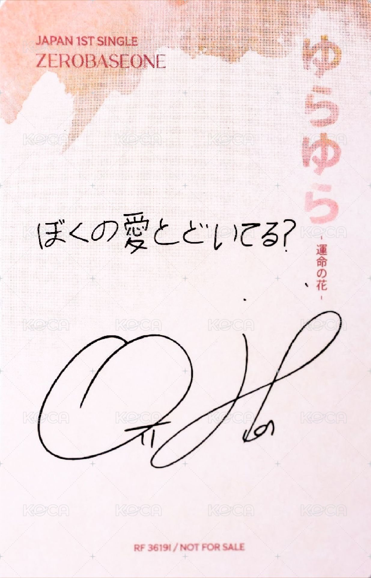 日專 專輯卡 初回A ver. 背面