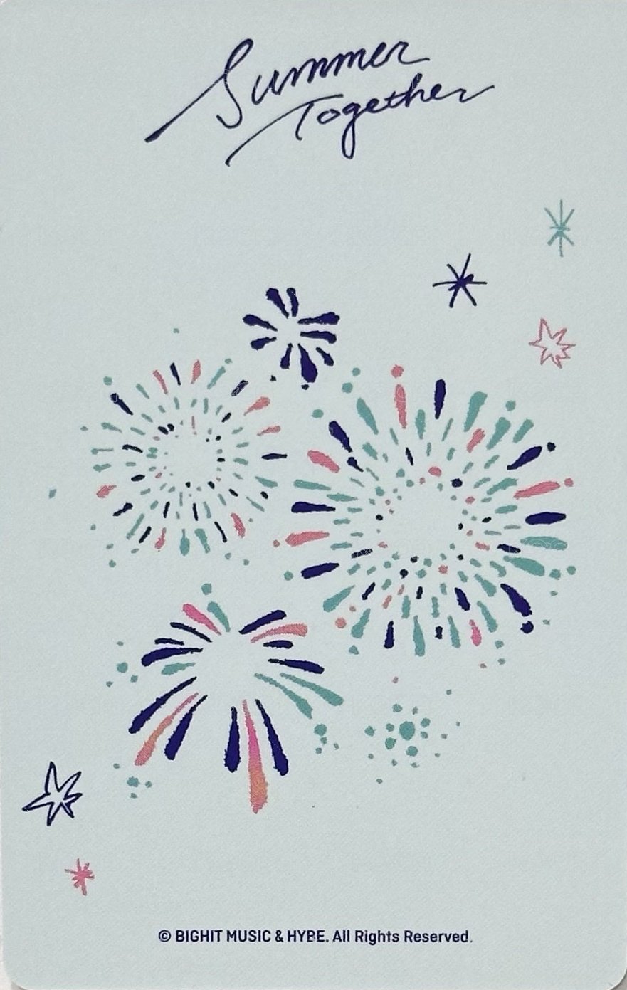 Summer Together 隨機卡 自拍卡 背面