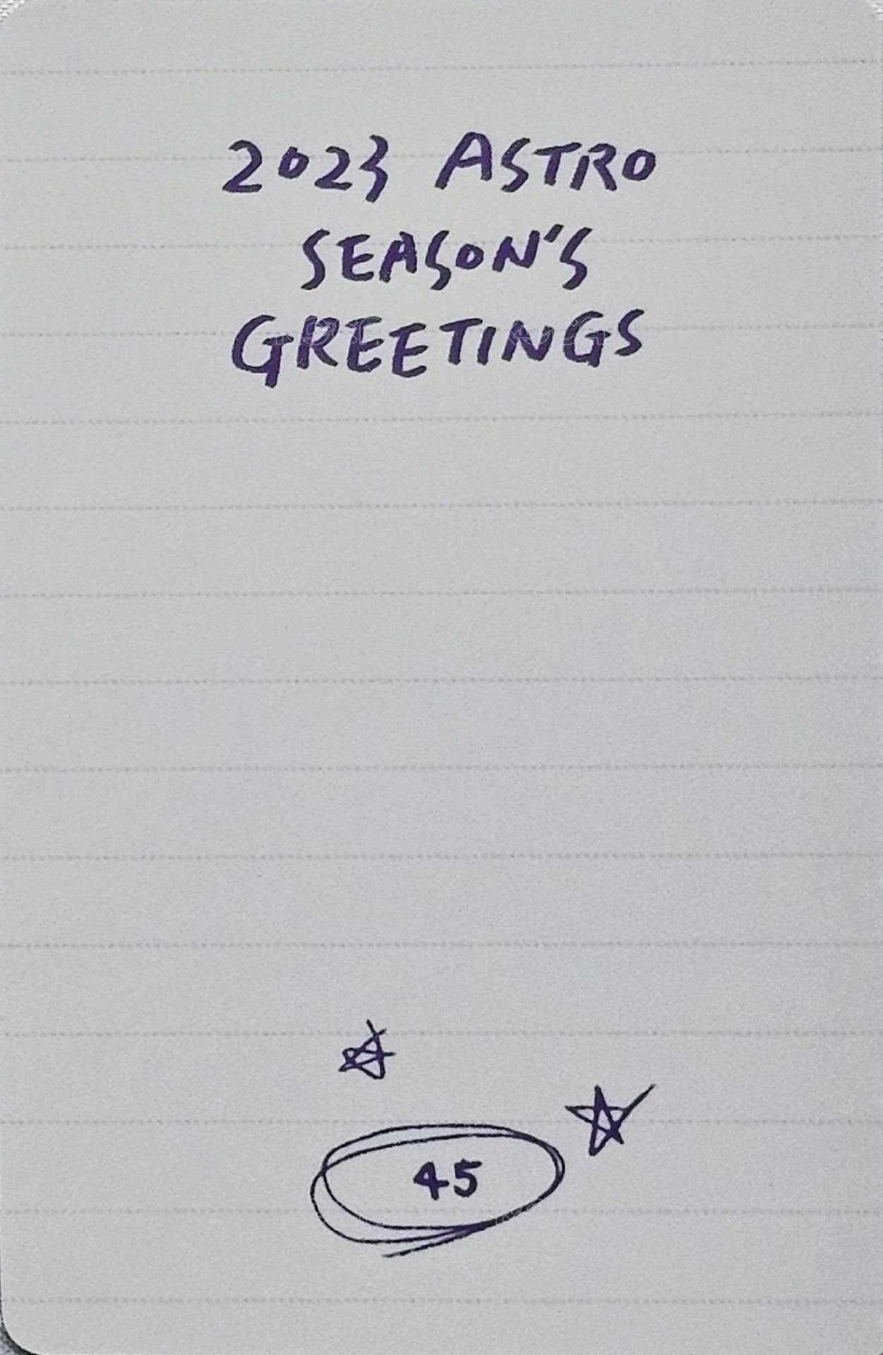 2023 年曆 隨機卡  背面