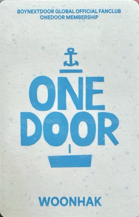 一期會員 會員禮卡  背面