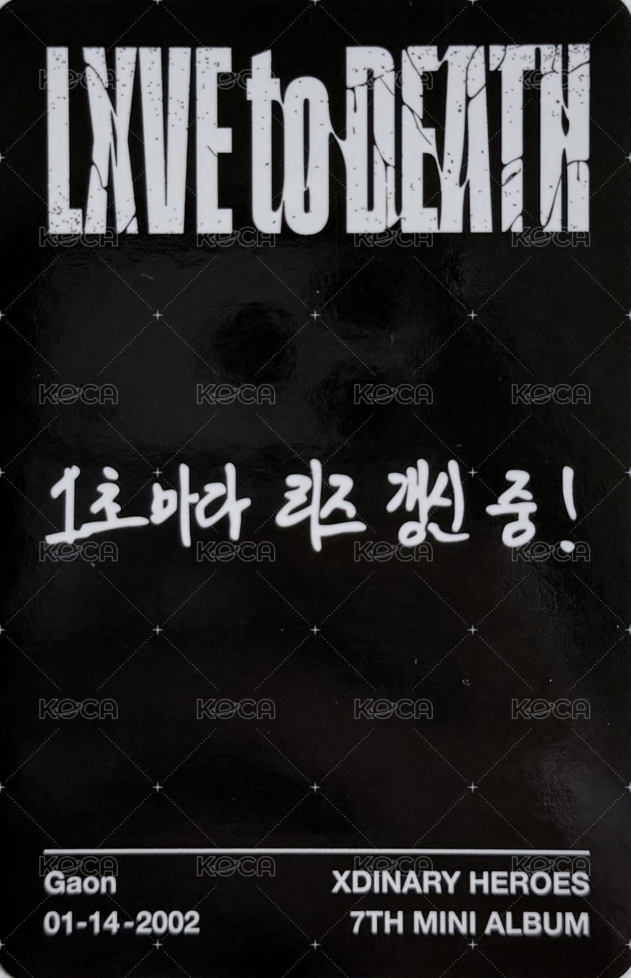 LXVE to DEATH 專輯卡 nemo ver. 背面