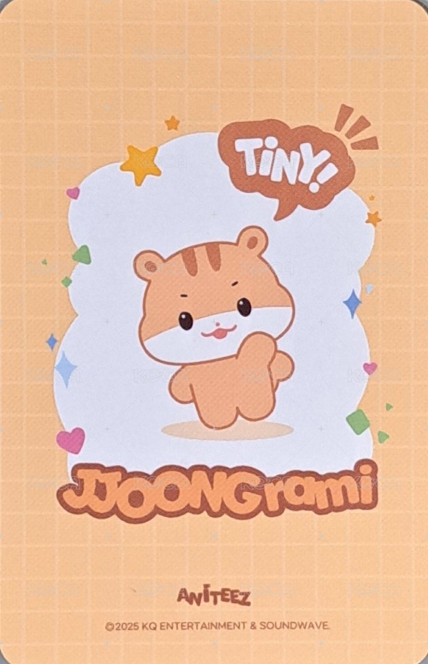 ANITEEZ IN THE CALLING 周邊卡 TINY ANITEEZ PLUSH DOLL 背面