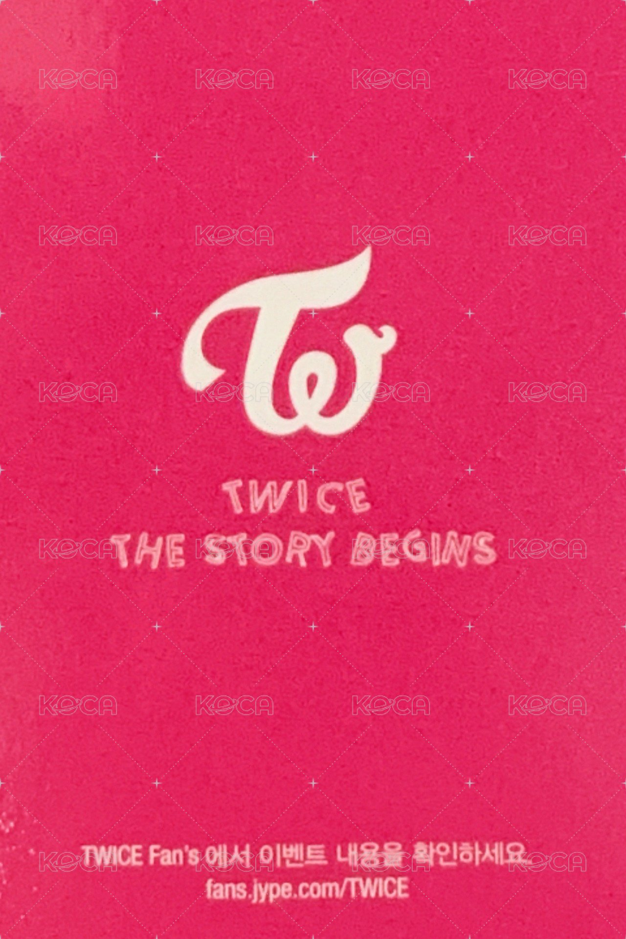 THE STORY BEGINS 專輯卡  背面