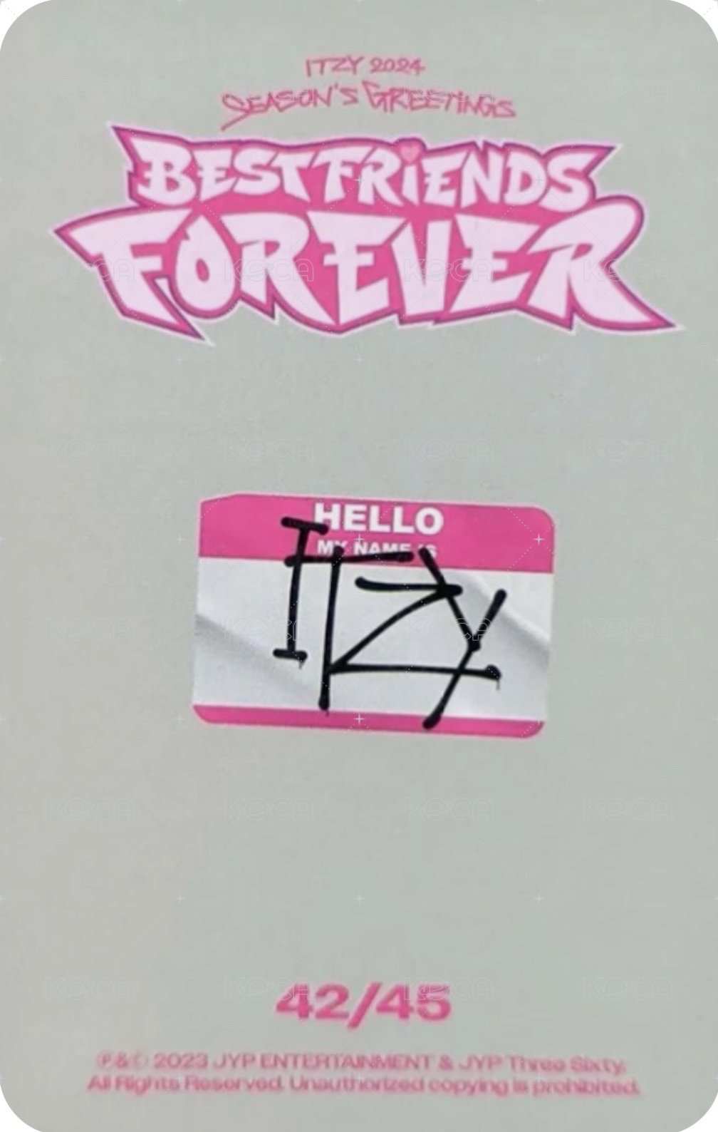 2024年曆 隨機卡 團卡 背面