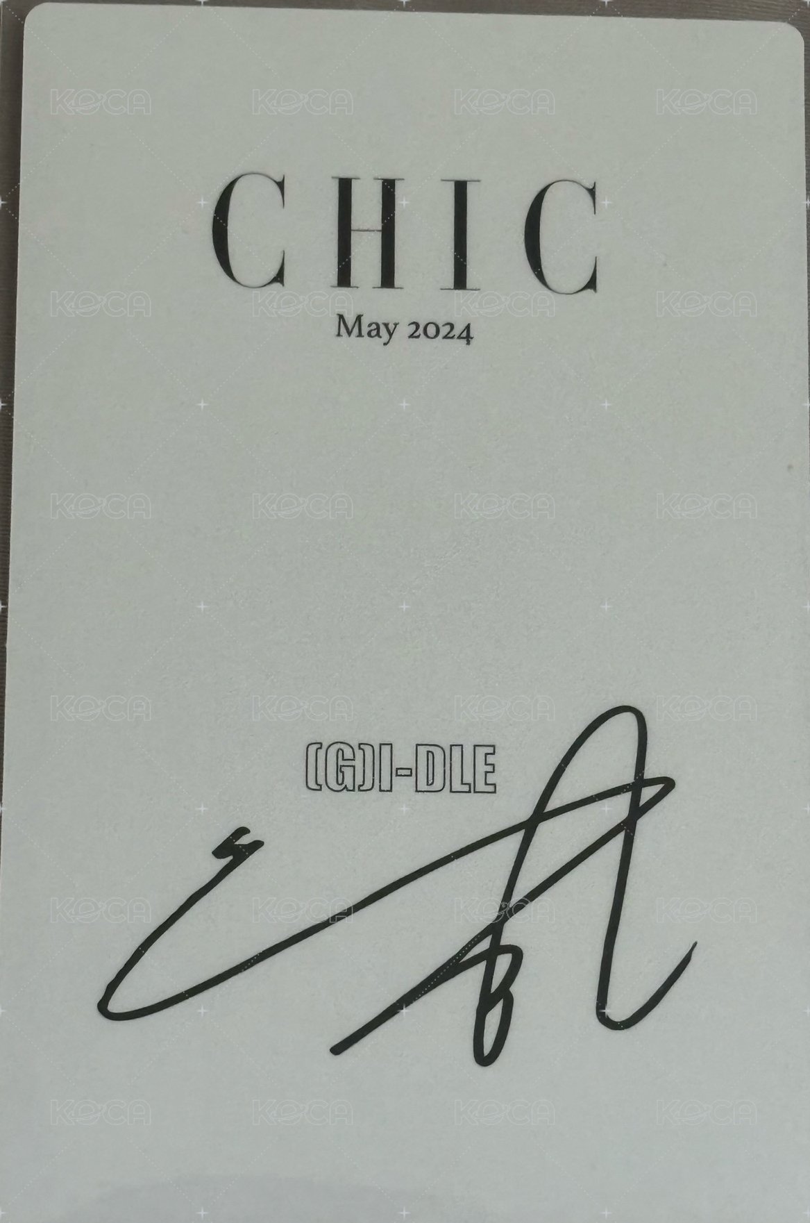 CHIC   雜誌卡 A ver 背面