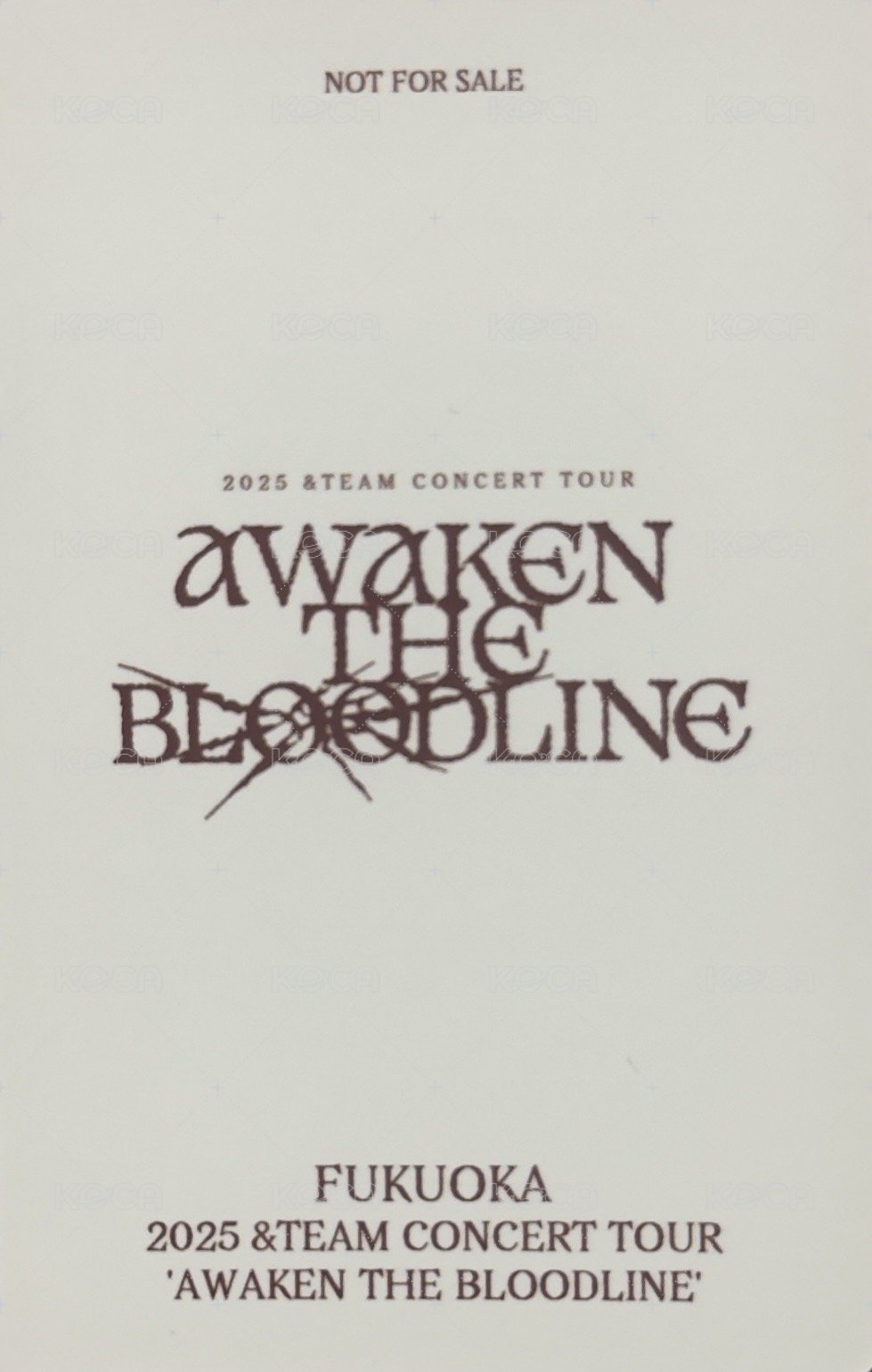 ATB 入場卡 / 場限卡 FUKUOKA 福岡場 場限卡 背面