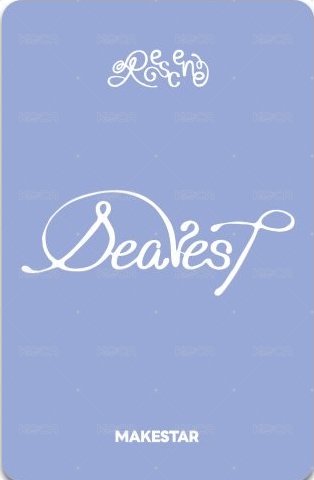 Dearest ms 2.0線上 簽售卡 畫家 背面