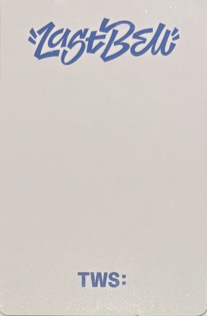 Last Bell yzy 1.0 簽售卡  背面