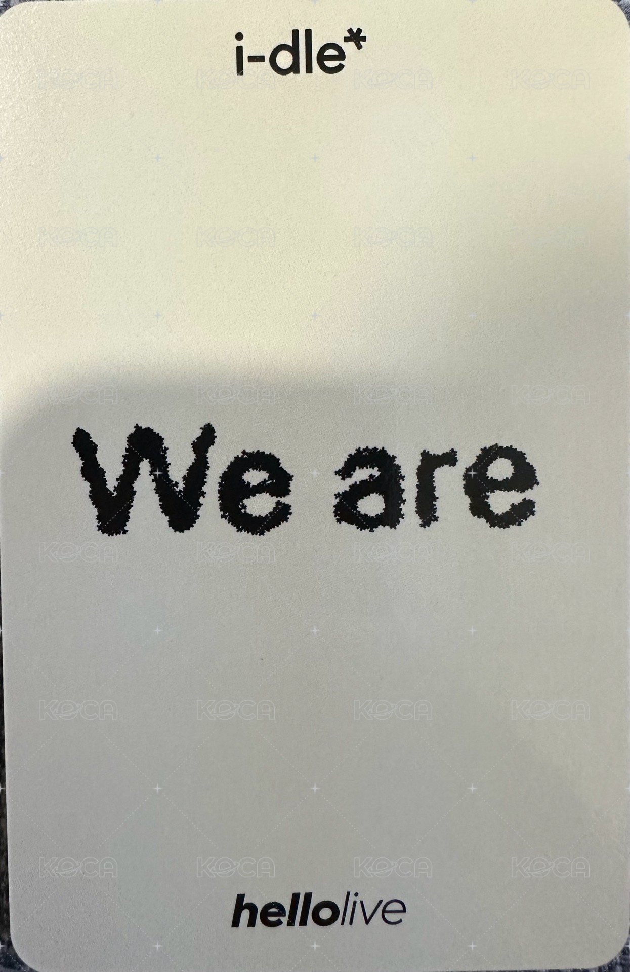 We are hl 幸運卡  背面