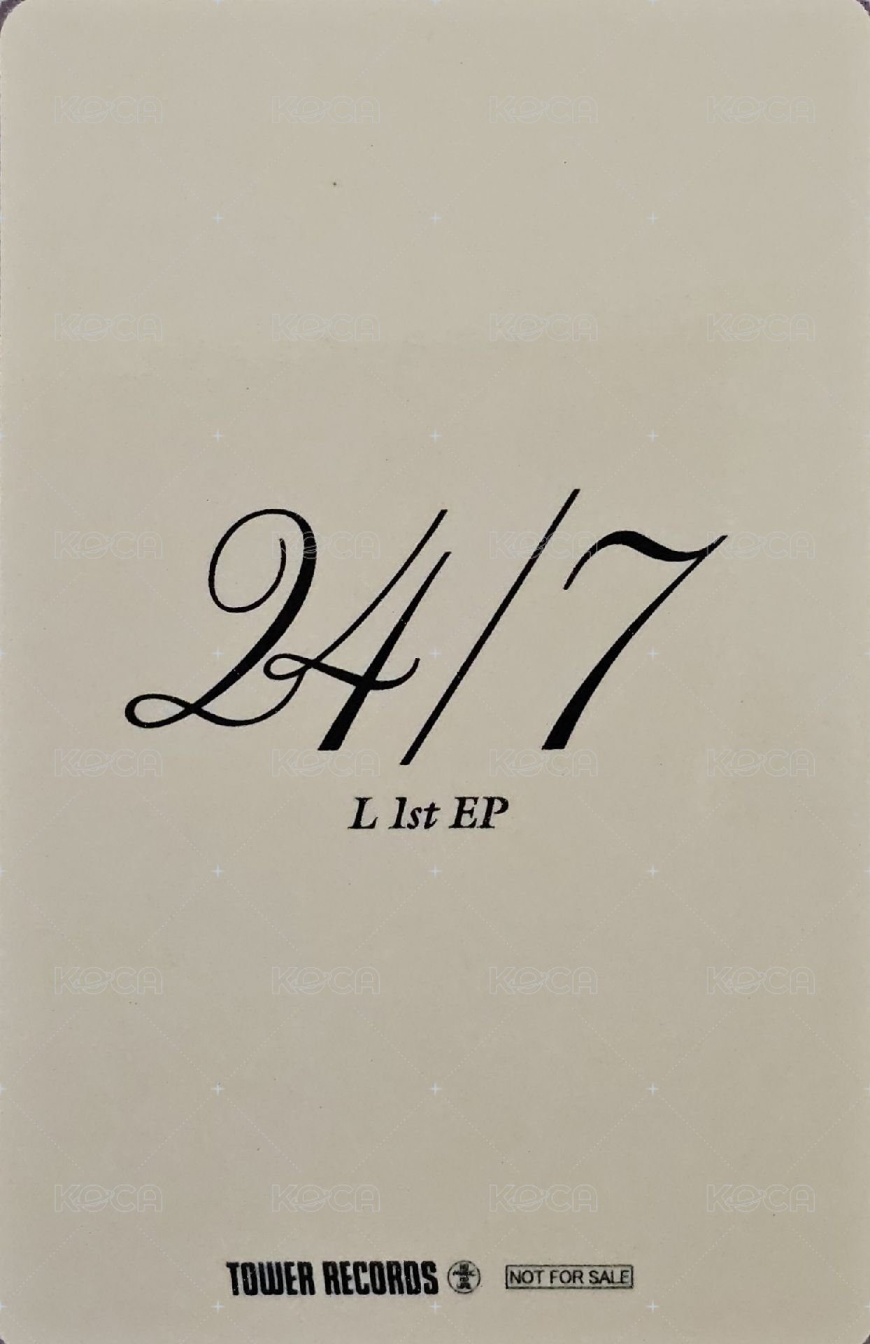 24/7 塔店 簽售卡  背面