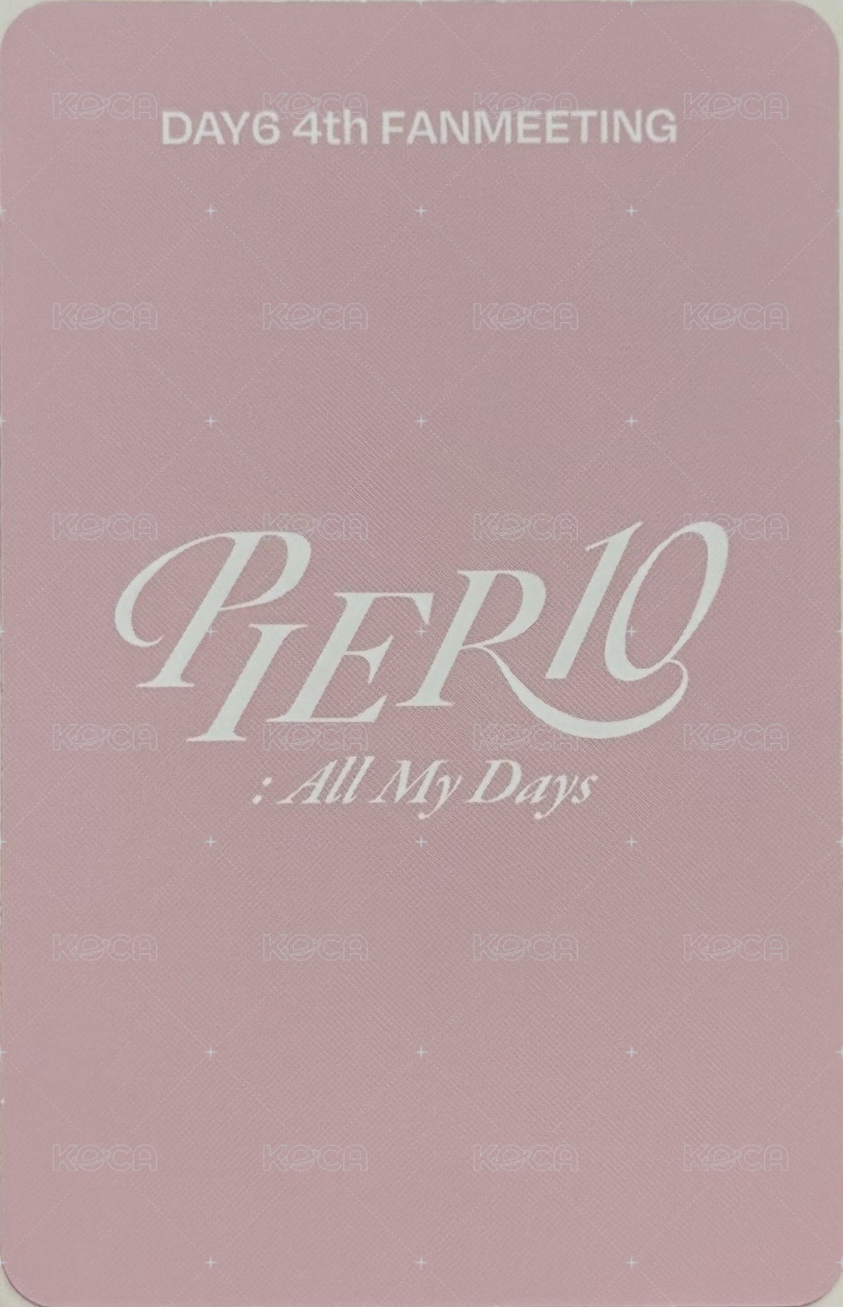 4th FM Day5 入場卡 / 場限卡  背面