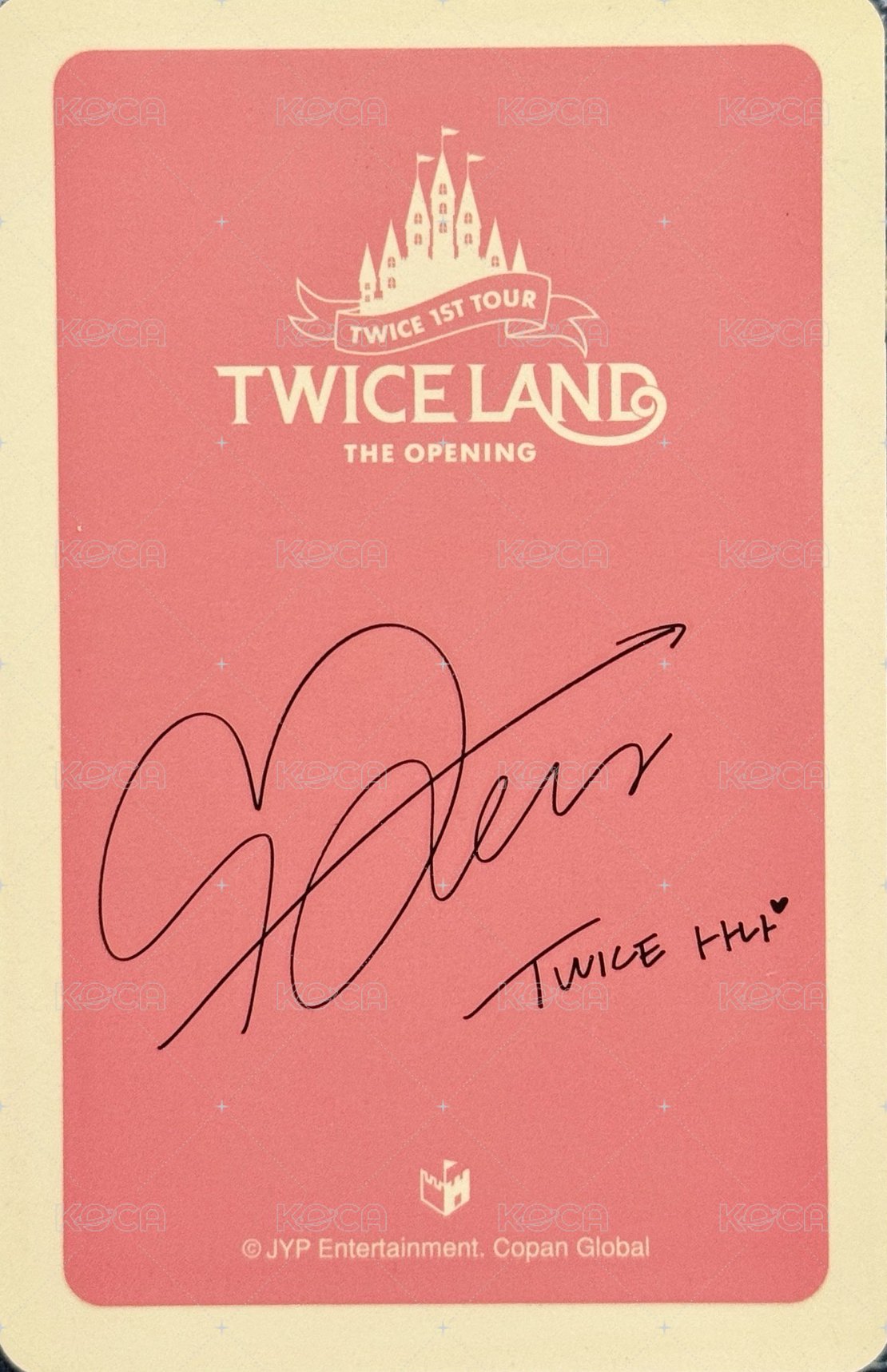 TWICELAND 周邊卡 小卡組-比心 SANA 背面