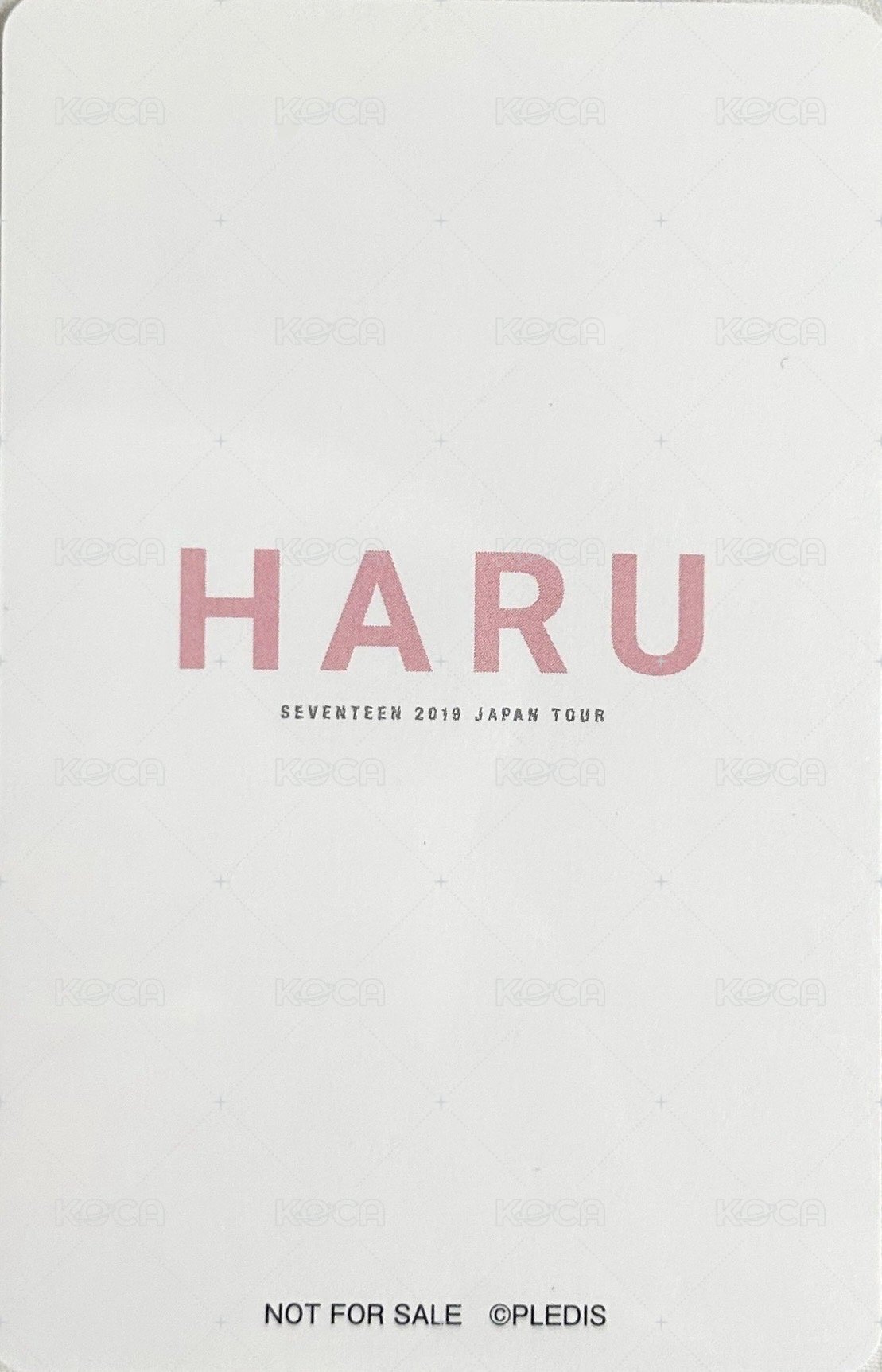 HARU 演唱會 DVD / CD 卡  背面