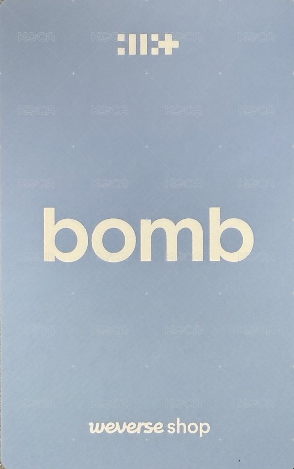 bomb YT 2.0 特典卡  背面