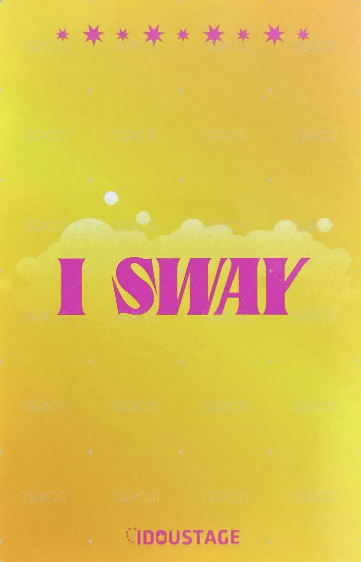 I SWAY 愛豆驛站 3.0 幸運卡  背面