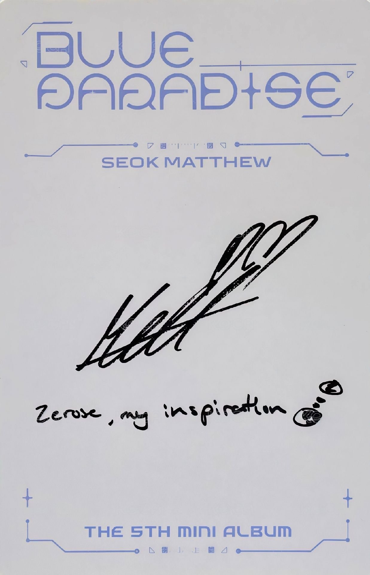 迷五 專輯卡 ZEROSE ver. 背面