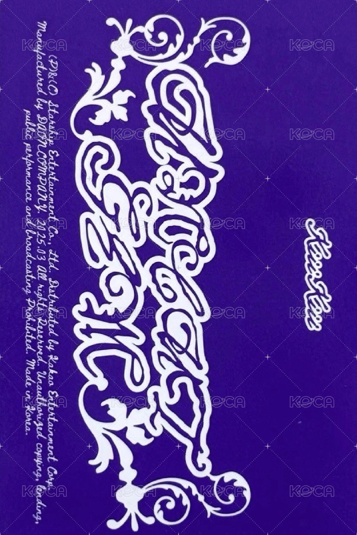 UNCUT GEM 專輯卡 UNCUT ver. 雙人卡 背面