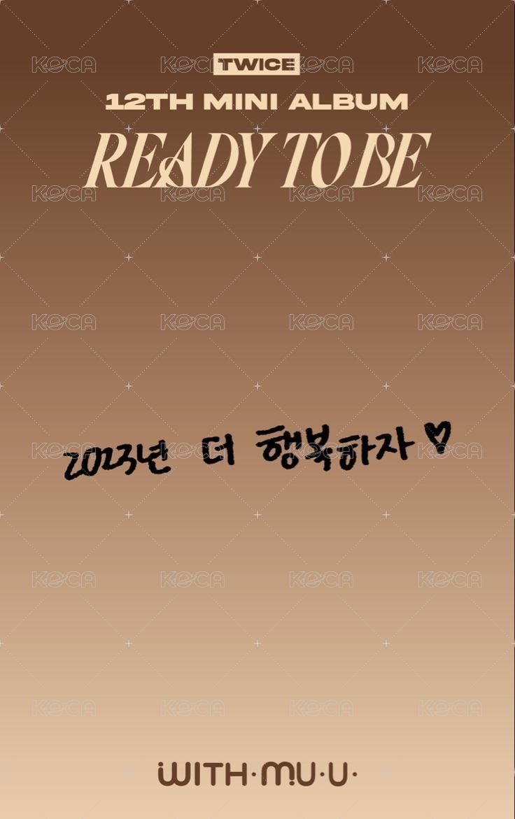 READY TO BE wm 幸運卡  背面