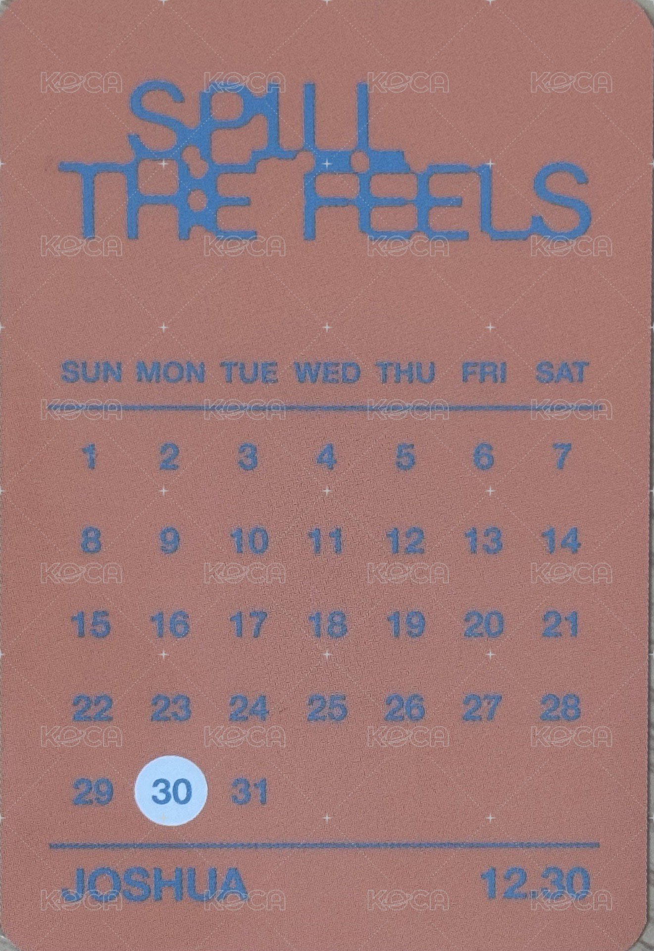 MINI12 ms 特典卡  背面