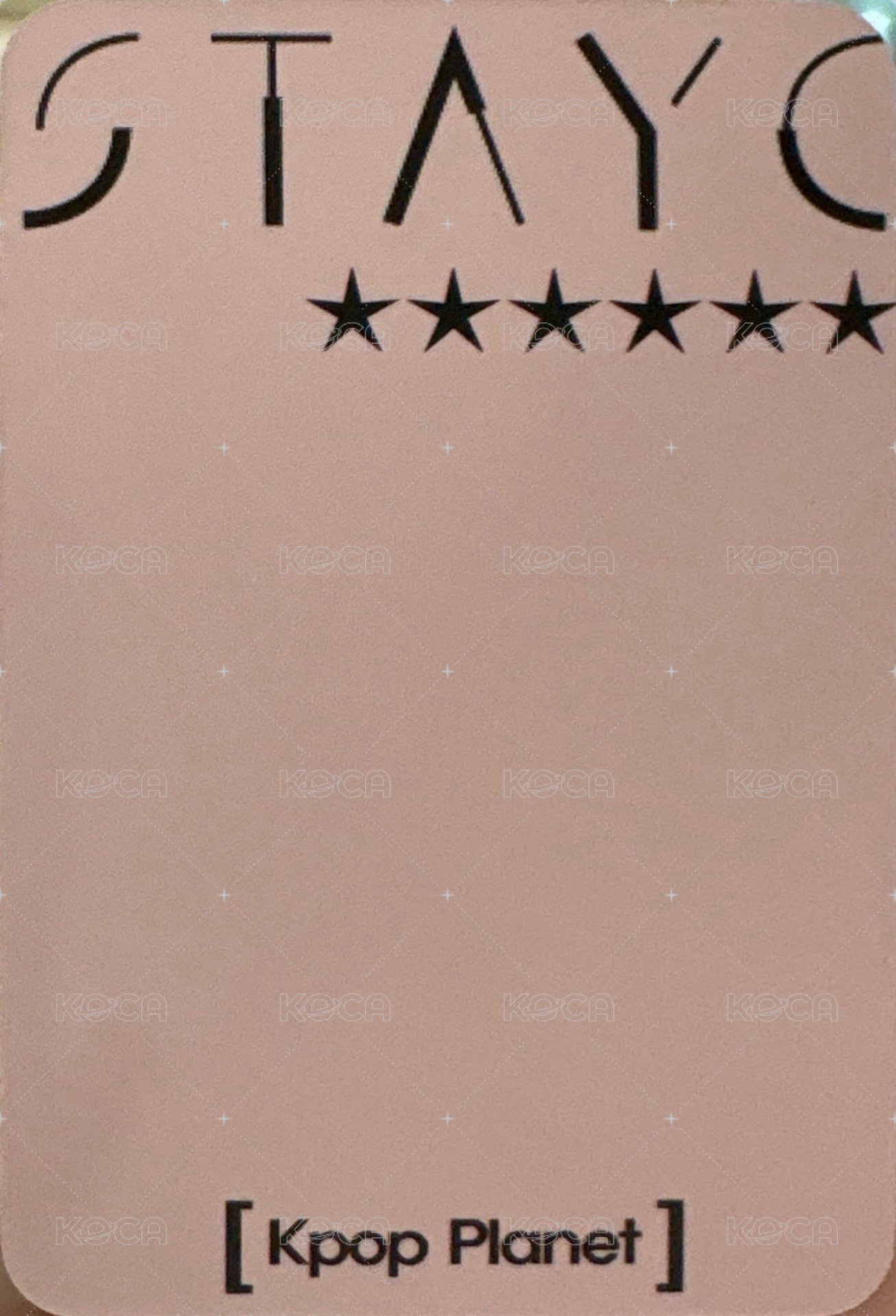 S KPOP PLANET 幸運卡 KPLD 勾 背面
