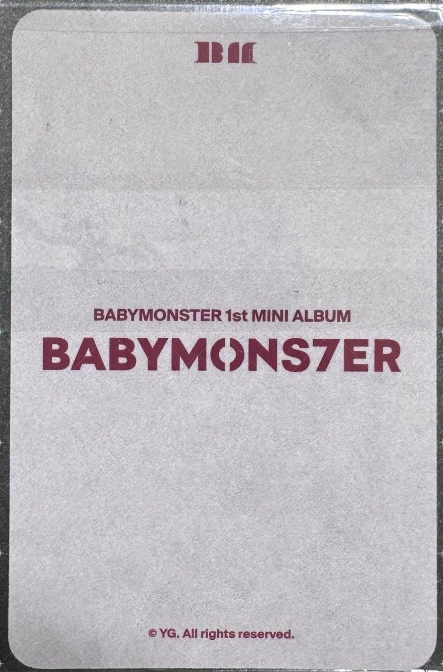 BABYMONS7ER yg 線下 幸運卡  背面