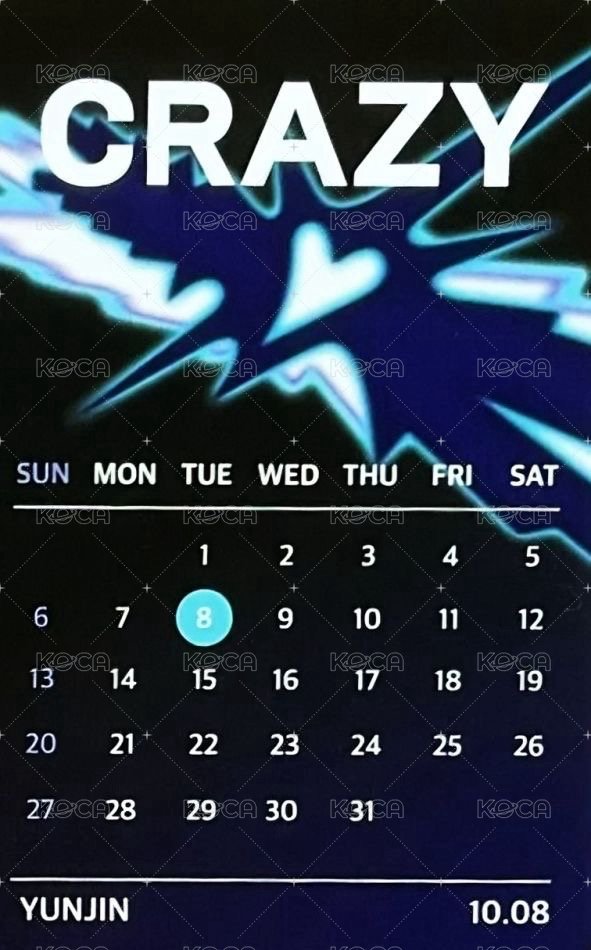 CRAZY yes24 預售 特典卡 生日卡背 背面