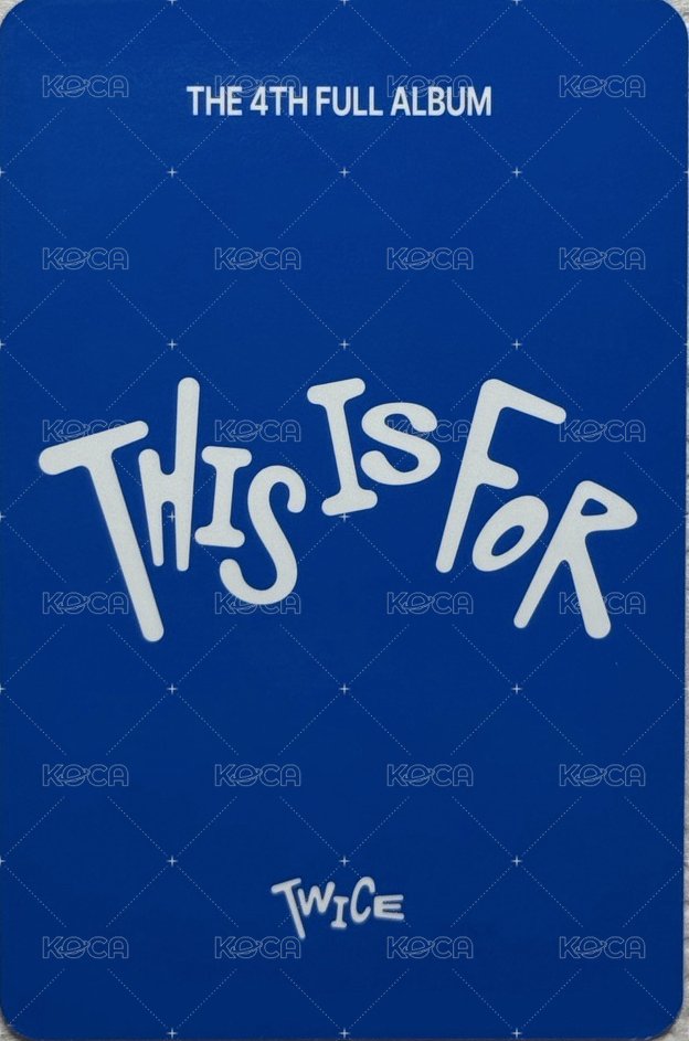 正規四 專輯卡 朴志效 THIS ver. 預購禮 背面