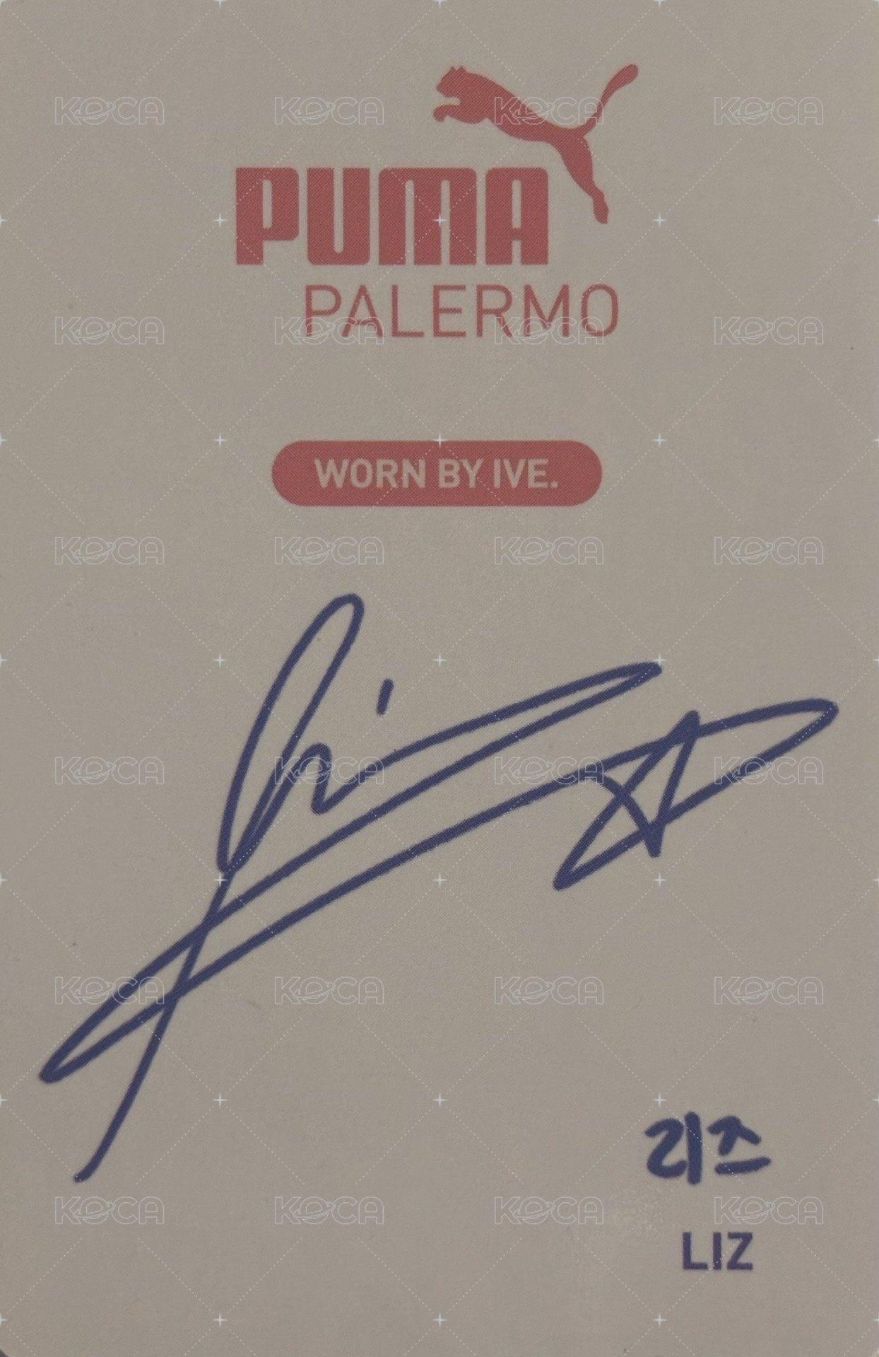 PUMA 代言卡 3.0 背面