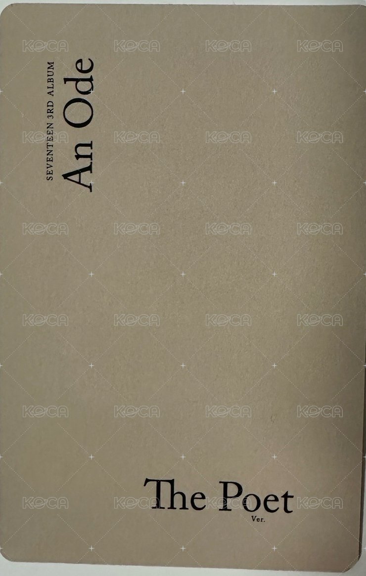 正三 專輯卡 The Poet ver. 背面