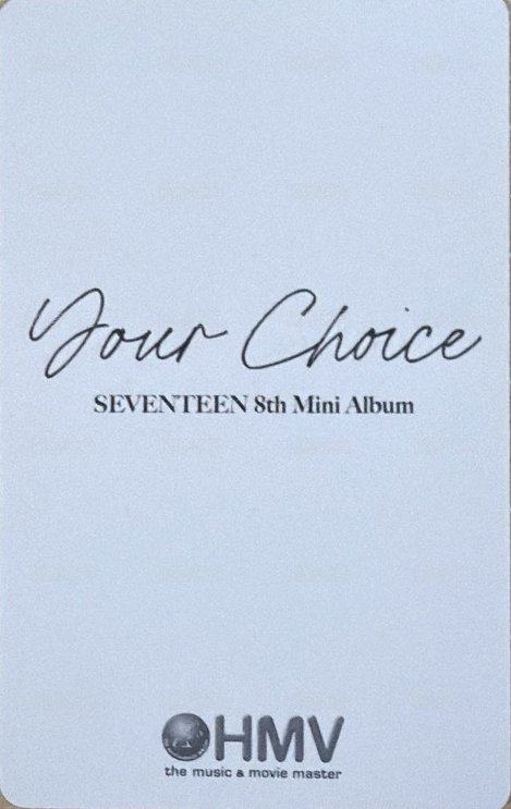 MINI8 hmv 感謝祭 特典卡  背面