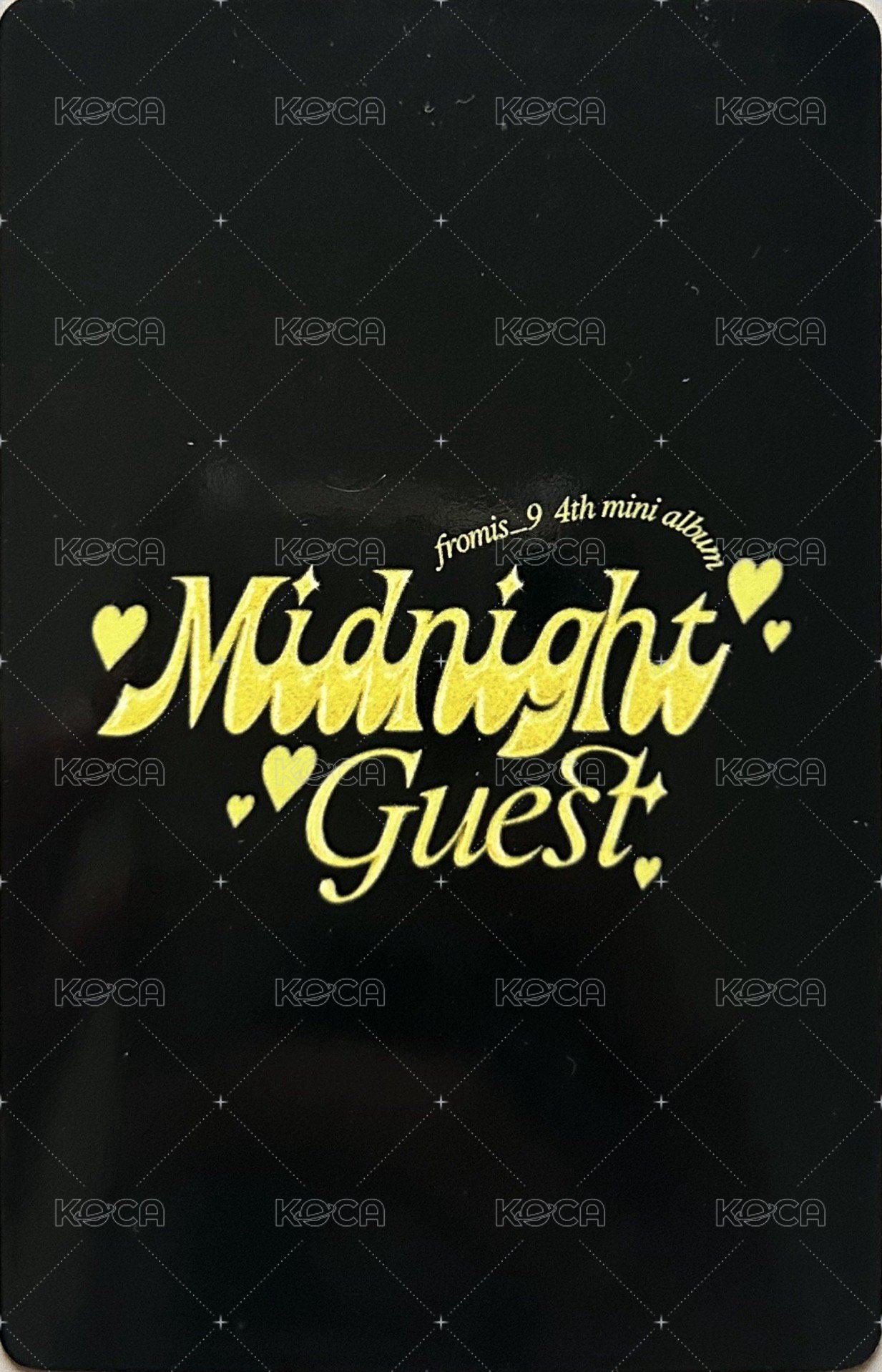 DM yzy 1.0 簽售卡  背面