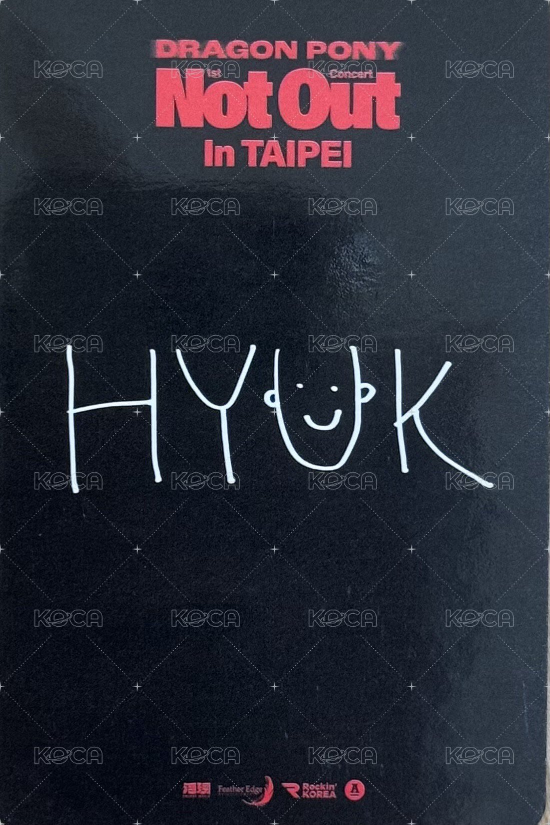 1st Concert ‘Not Out’ 入場卡 / 場限卡 台北場 D2 背面