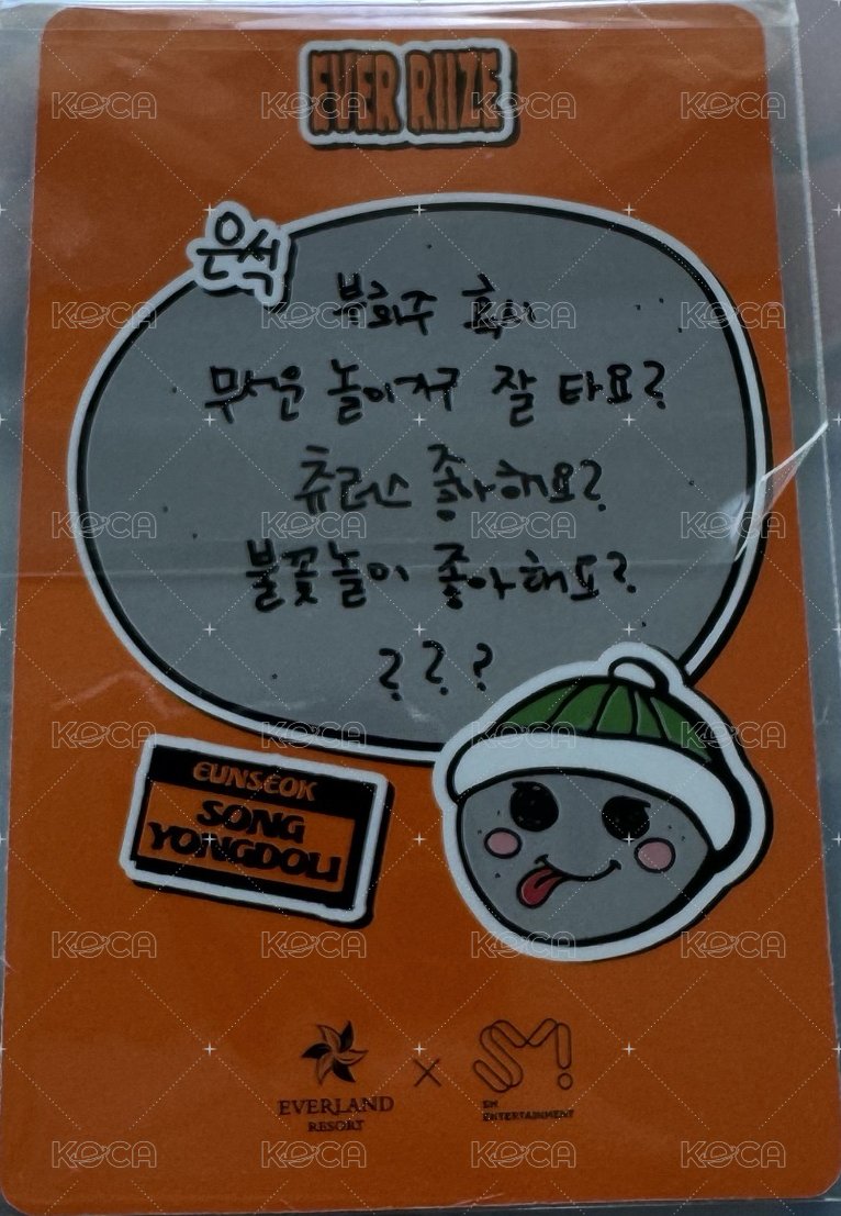 愛寶樂園 周邊卡 髮箍卡 背面