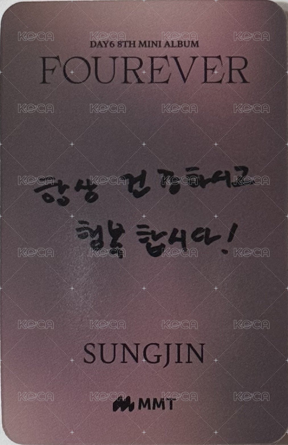 迷八 mmt 面簽 簽售卡  背面