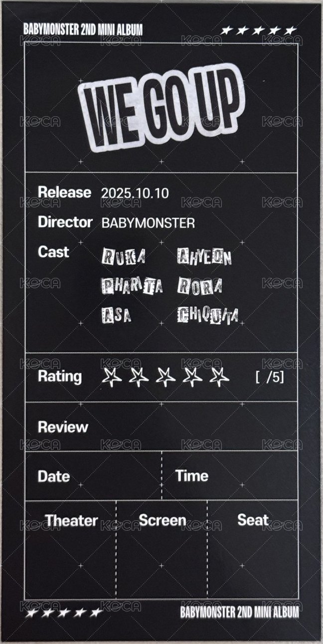WE GO UP k4 預售 特典卡 票根 背面