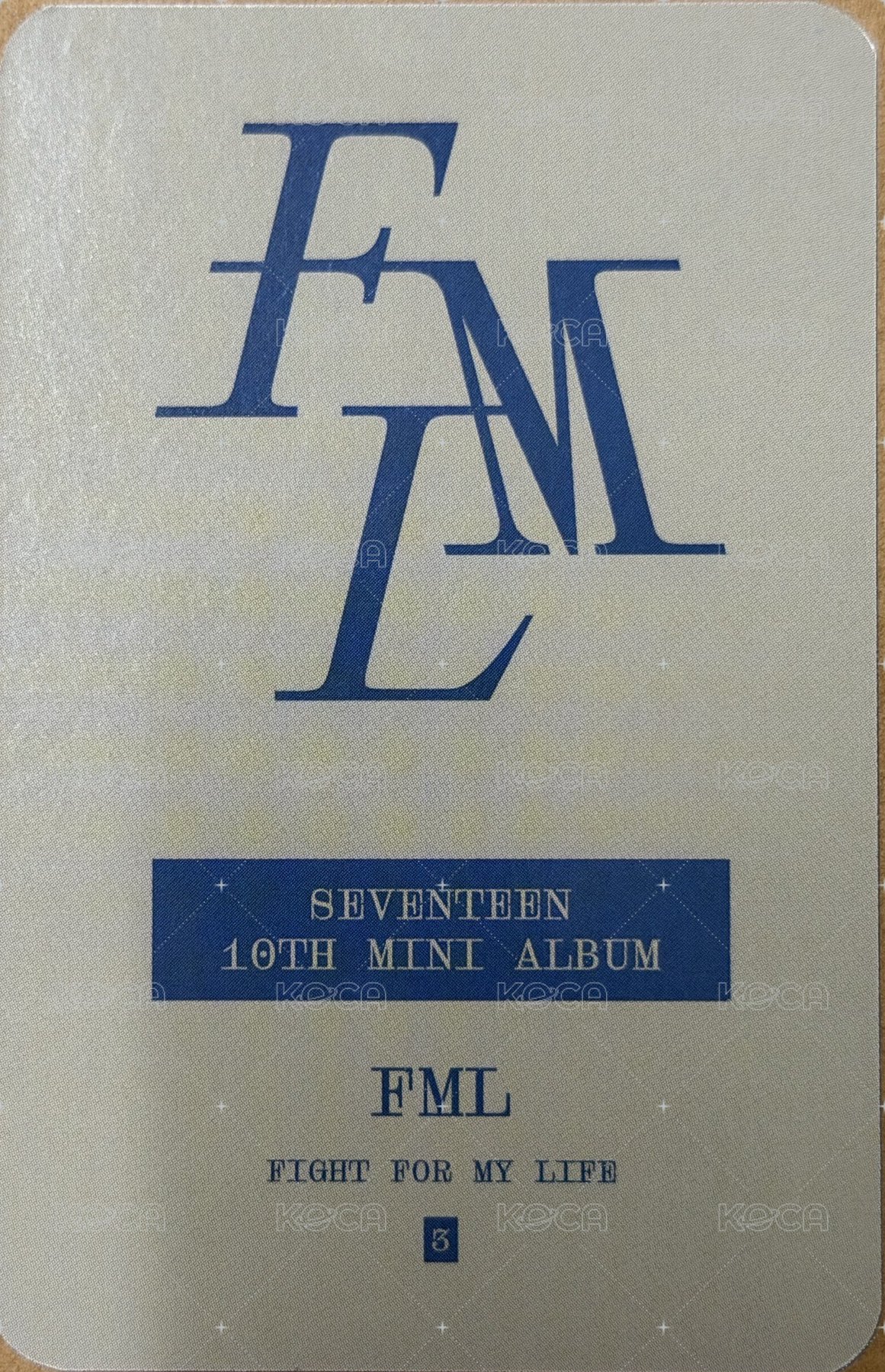 MINI10 yes24 克拉盤 特典卡  背面