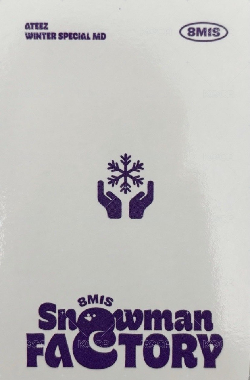 Snowman Factory 周邊卡 PHOTO SET 背面