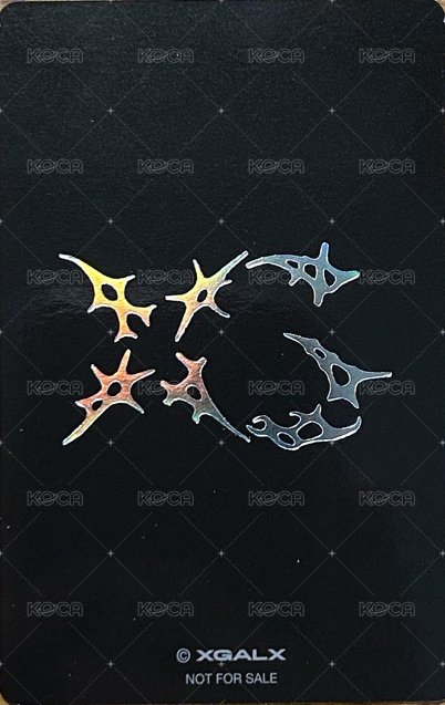 AWE XG Official Shop 雙人 特典卡  背面